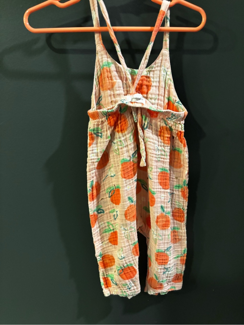 Kids Orange Print One-Piece Romper